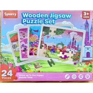 Synarry Wooden Jigsaw Puzzle Set 24 Pieces